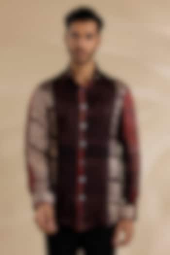 Red Bamboo Silk Shirt by ARJAN DUGAL