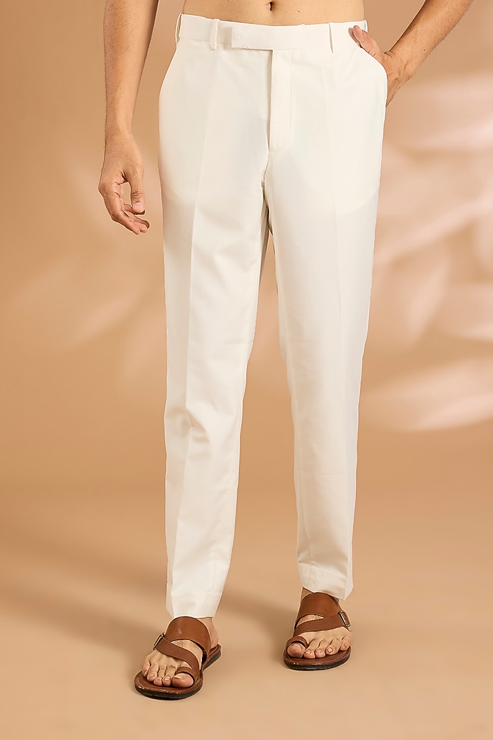 Off-White Silk Kurta Set by ARJAN DUGAL at Pernia's Pop Up Shop