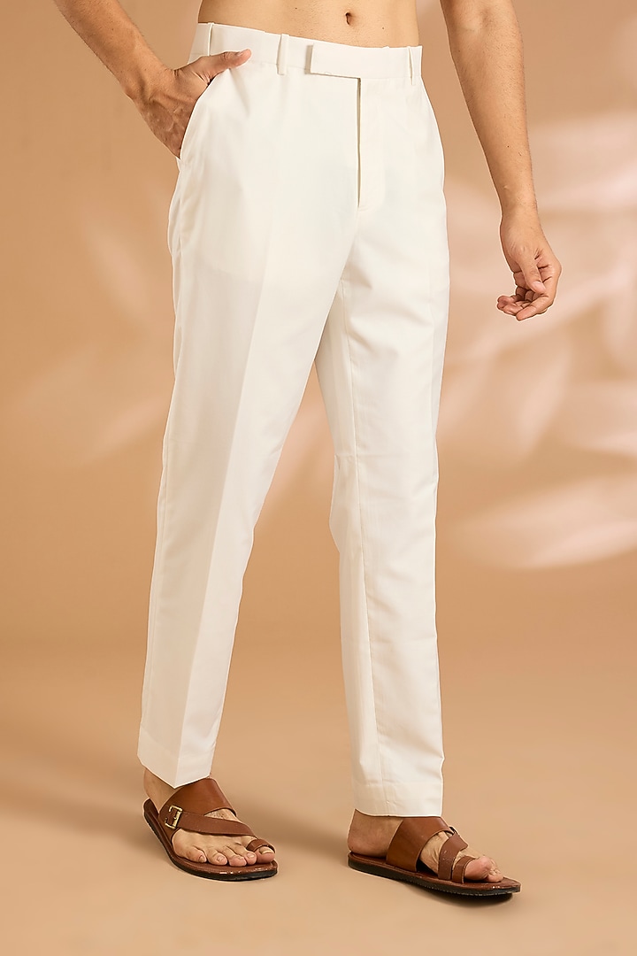 Off-White Silk Kurta Set by ARJAN DUGAL at Pernia's Pop Up Shop