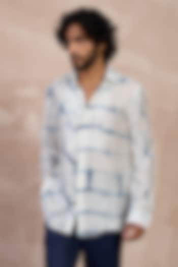 Off-White Bamboo Silk Shirt by ARJAN DUGAL