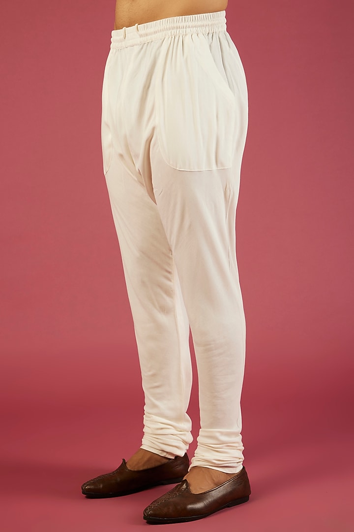 Blush Pink Chanderi Silk Embroidered Groom Sherwani Set by ARJAN DUGAL at Pernia's Pop Up Shop