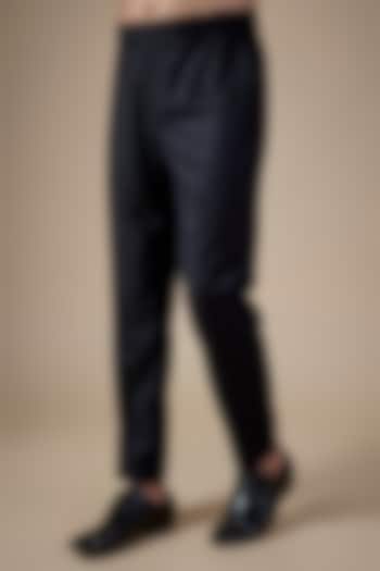 Black Terry Rayon Pants by ARJAN DUGAL at Pernia's Pop Up Shop