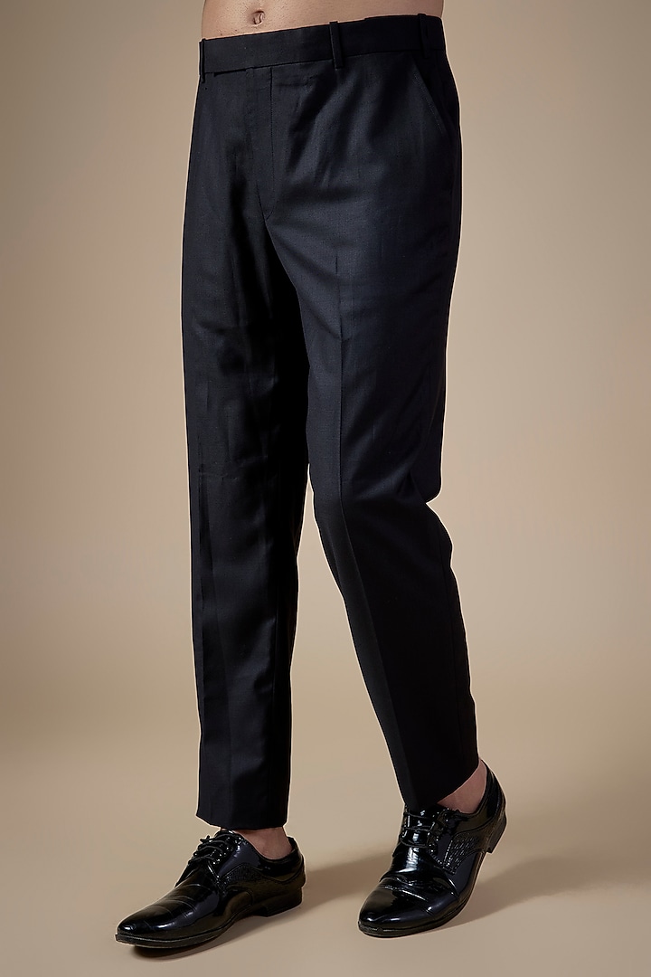 Black Terry Rayon Pants by ARJAN DUGAL at Pernia's Pop Up Shop