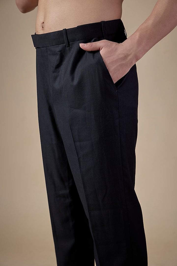 Black Terry Rayon Pants by ARJAN DUGAL at Pernia's Pop Up Shop