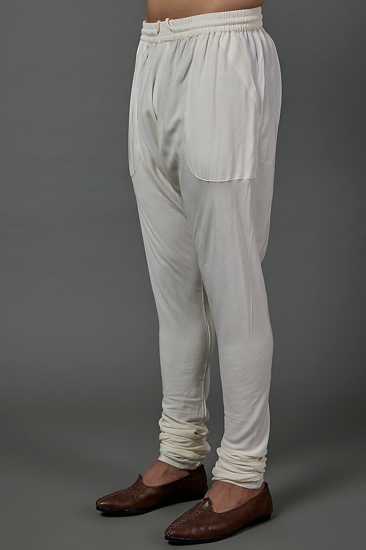 Beige Cotton Silk Embroidered Groom Sherwani Set by ARJAN DUGAL at Pernia's Pop Up Shop
