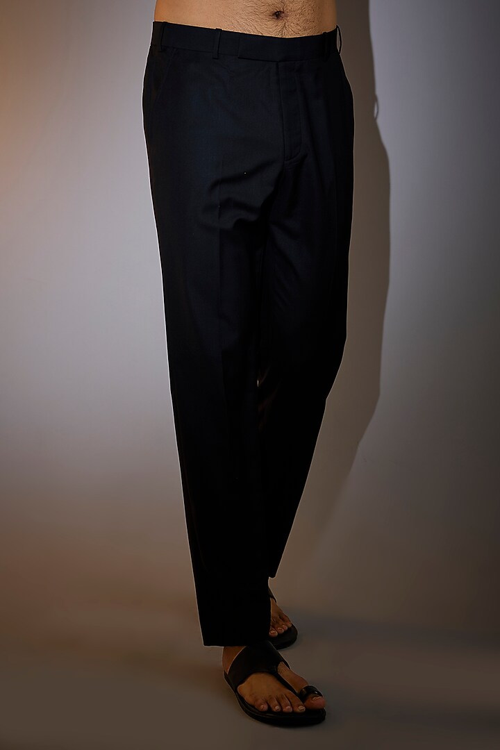 Black Viscose Pintucked Kurta Set by ARJAN DUGAL at Pernia's Pop Up Shop