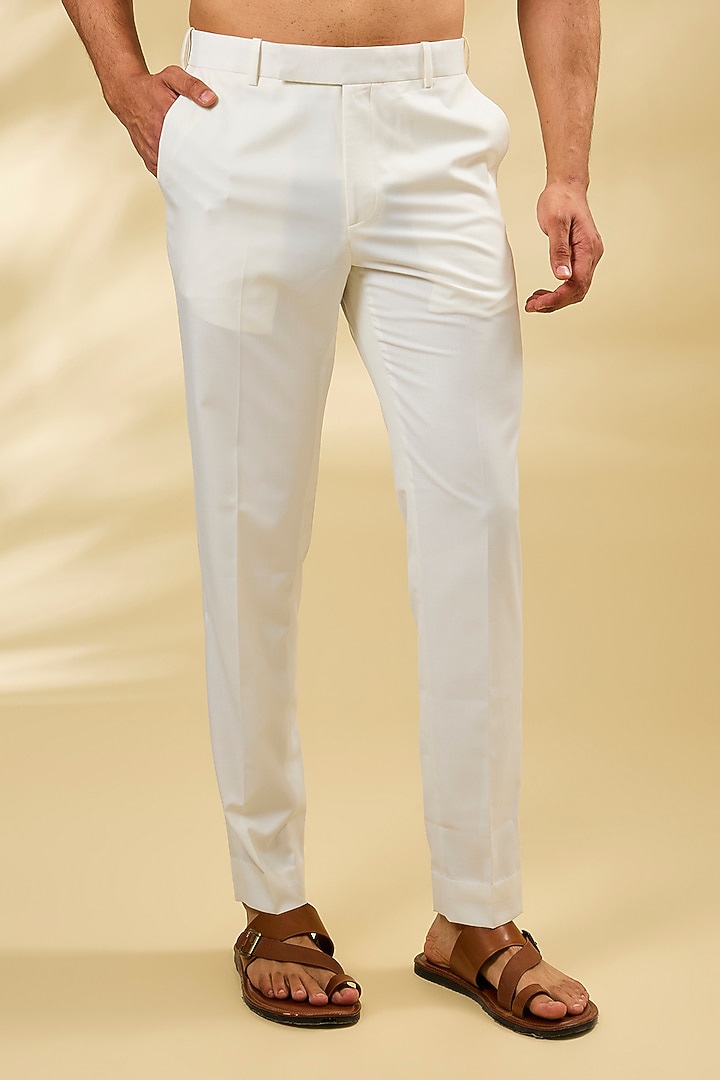 Pale Peach Viscose Pintuck Kurta Set by ARJAN DUGAL at Pernia's Pop Up Shop