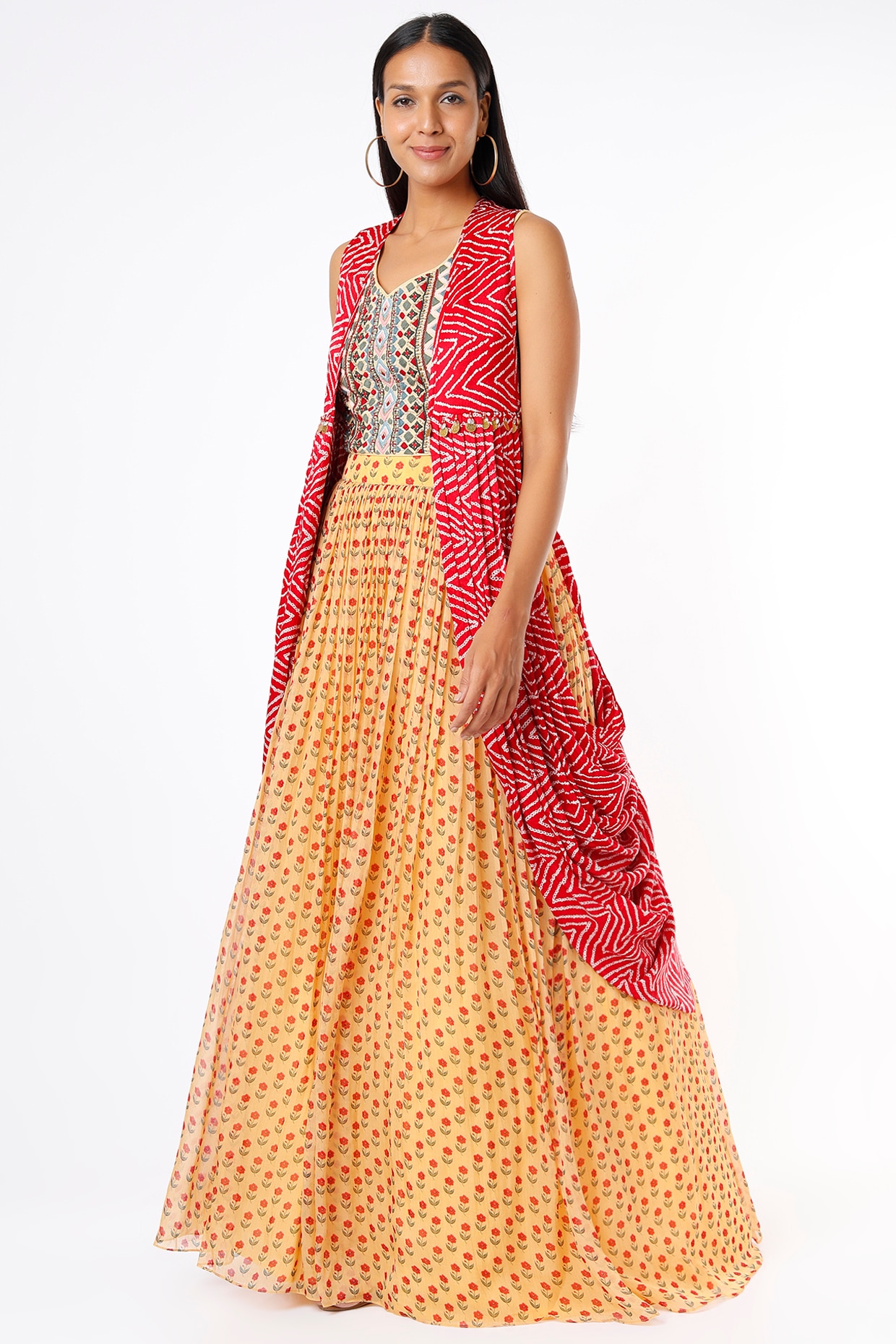 Buy Yellow Glorious Lehenga by HOUSE OF HIYA at Ogaan Online Shopping Site