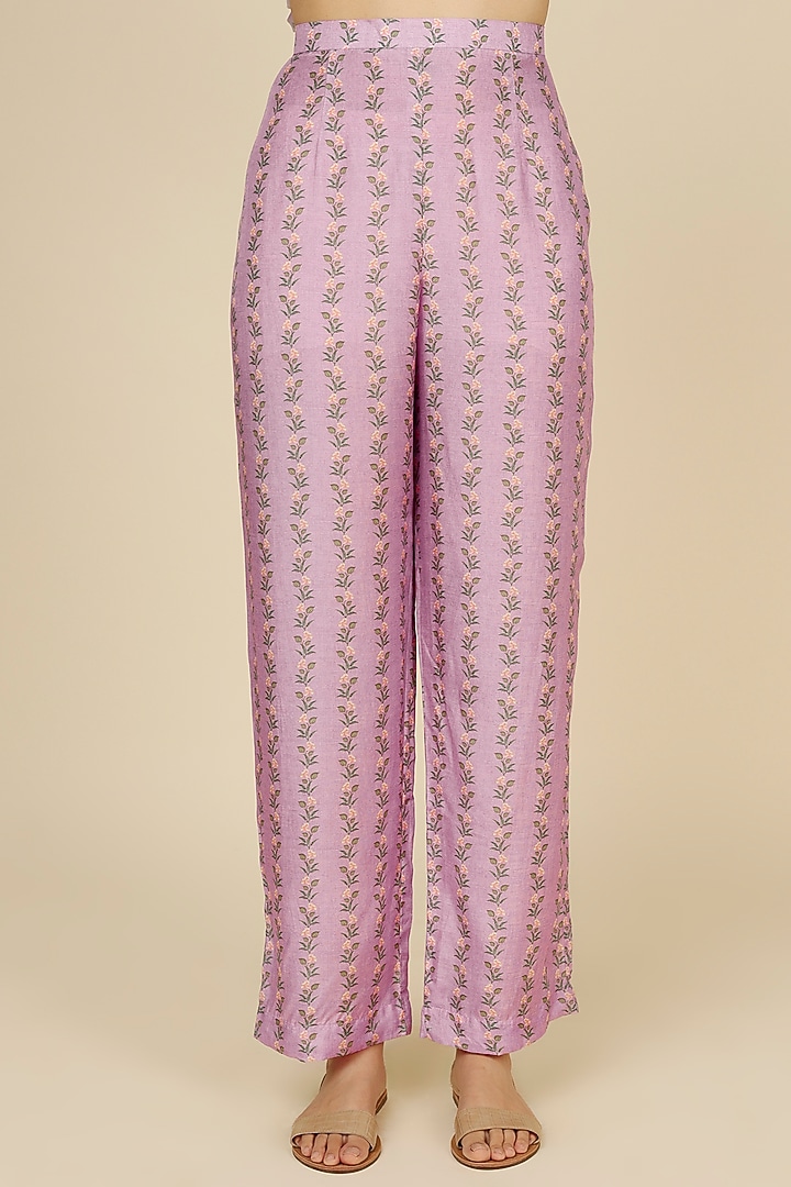 Lavender Silk Tunic Set by Label Anushree at Pernia's Pop Up Shop