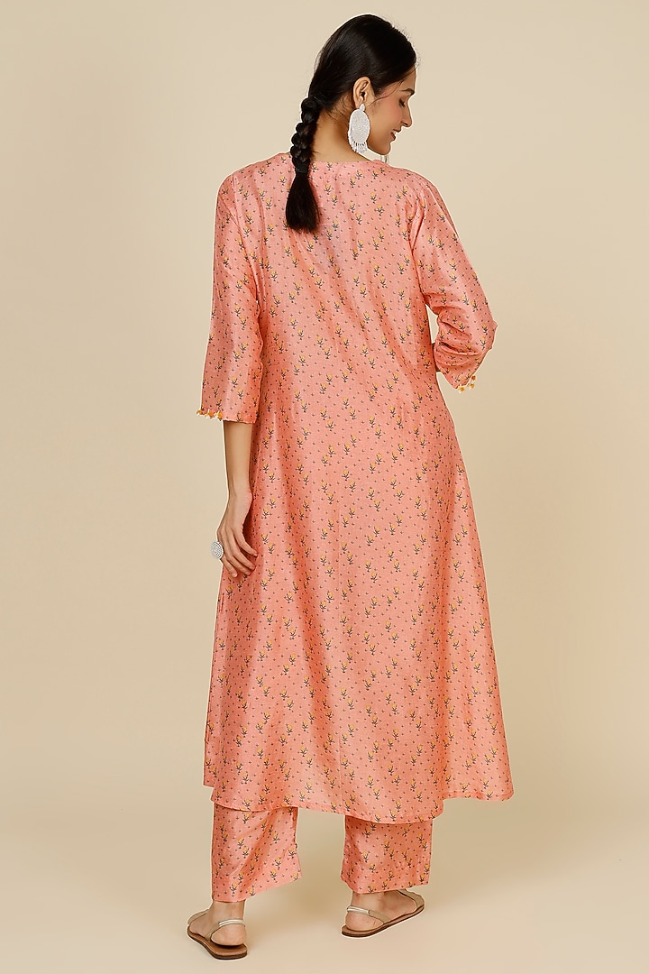 Blush Pink Printed Tunic Set by Label Anushree at Pernia's Pop Up Shop