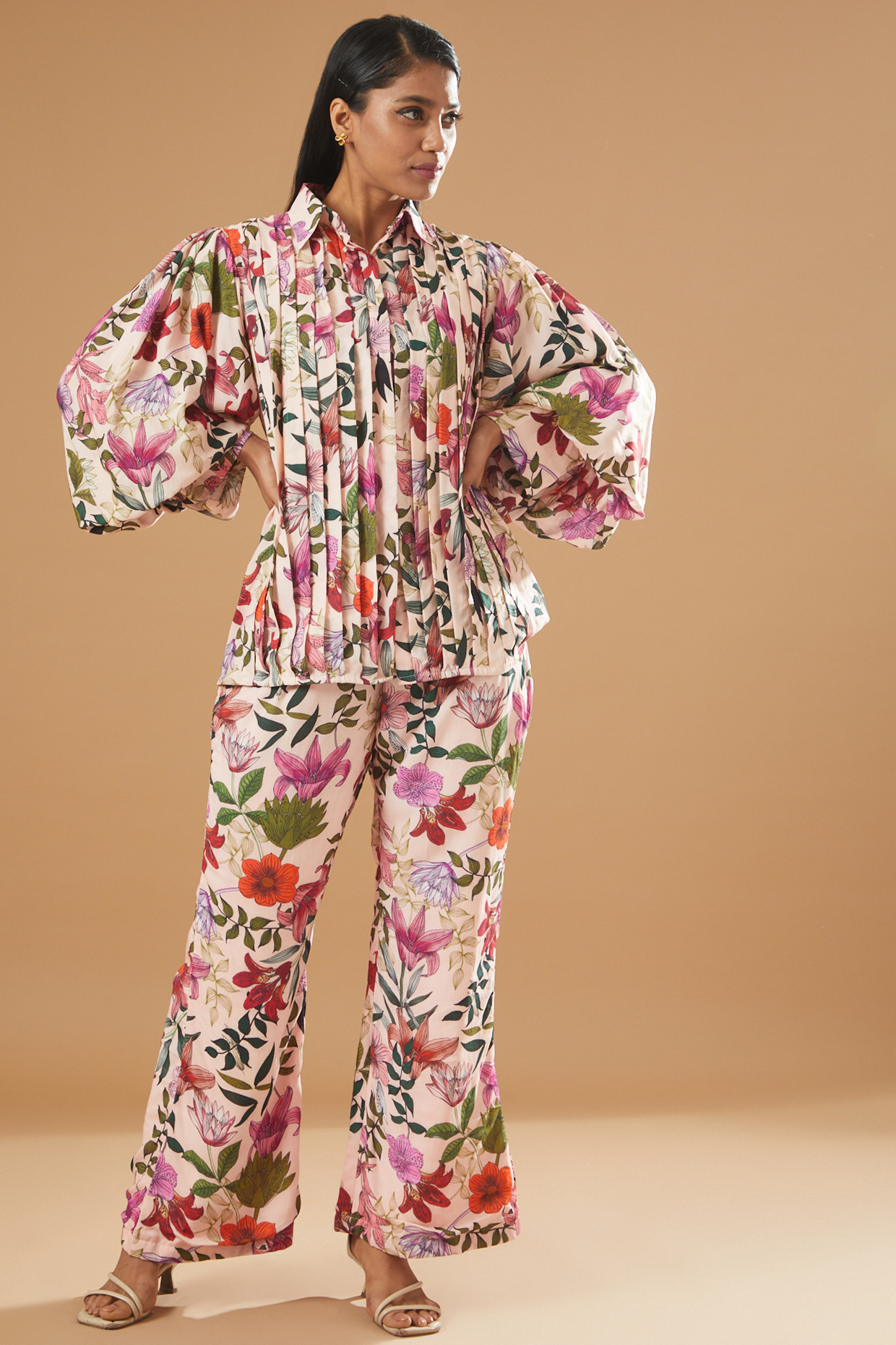 Multi-Colored Floral Printed Co-Ord Set by AROOP SHOP INDIA at Pernia's Pop Up Shop