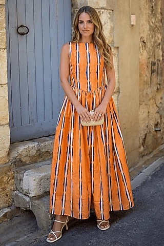 orange dungaree dress Vintage Dungaree Mini Dress Cotton Canvas Burnt Orange Terracotta With  Front Pocket A-line 1990s 90s