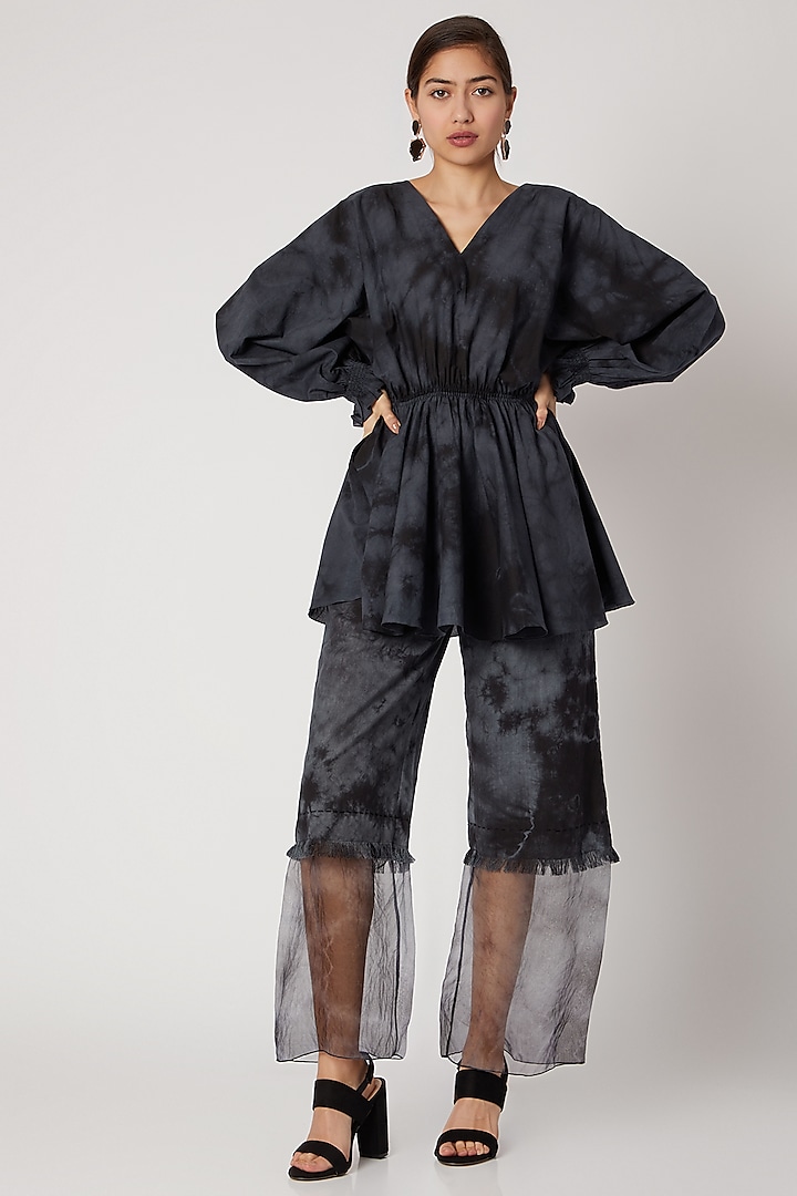 Black & Grey Tie-Dye Pant Design by Aroka at Pernia's Pop Up Shop 2023