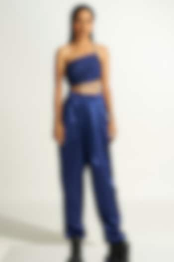 Blue Modal Satin Co-ord Set by Aroka at Pernia's Pop Up Shop