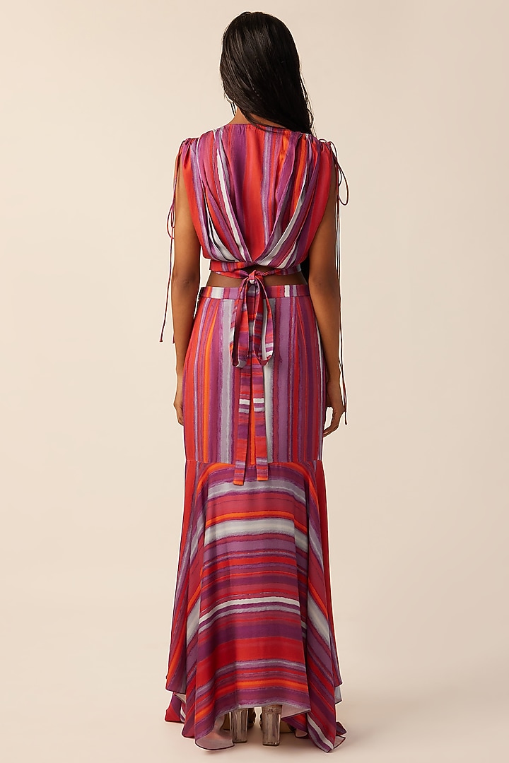 Multi-Colored Modal Hand Painted Wrap Top by Aroka at Pernia's Pop Up Shop