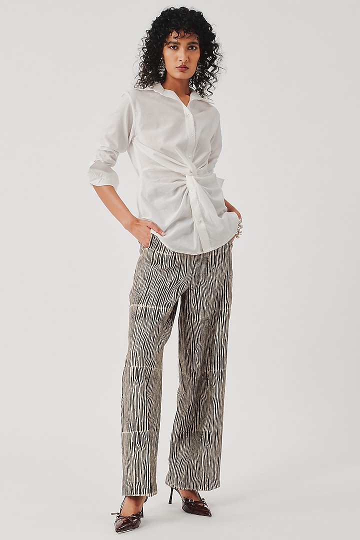 White Organic Cotton Shirt by Aroka at Pernia's Pop Up Shop