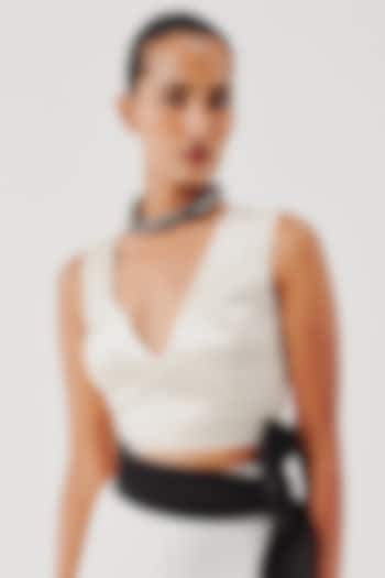 Ivory Modal Satin Blouse by Aroka at Pernia's Pop Up Shop