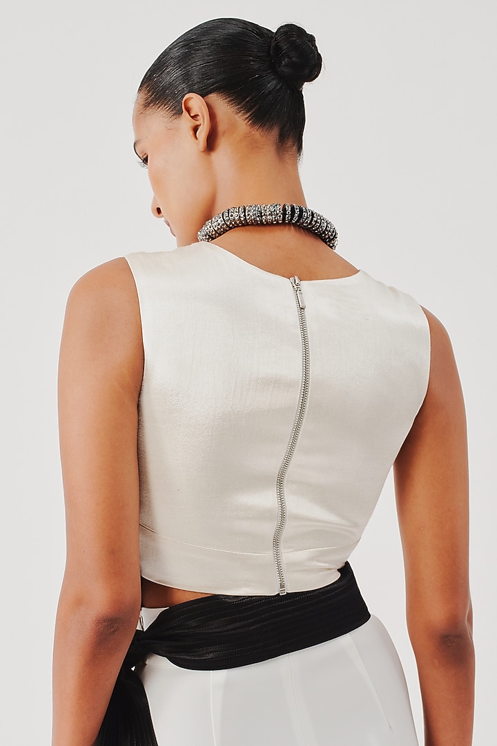 Ivory Modal Satin Blouse by Aroka at Pernia's Pop Up Shop