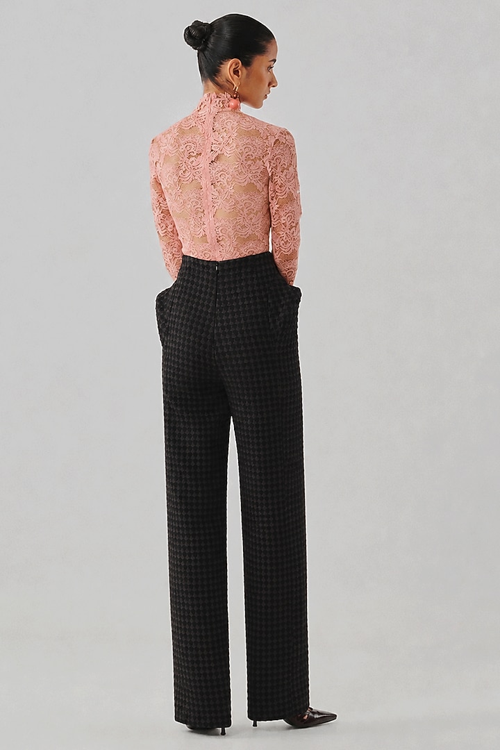 Blush Pink Lace Cutwork Bodysuit by Aroka at Pernia's Pop Up Shop