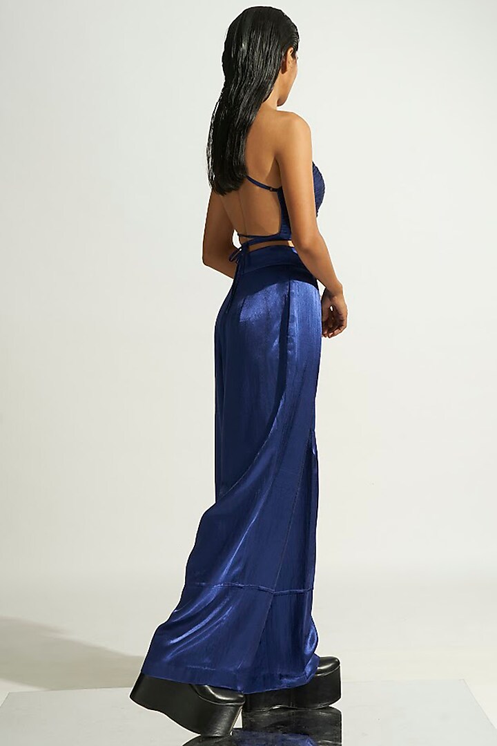 Blue Vegan Mashru Pants by Aroka at Pernia's Pop Up Shop