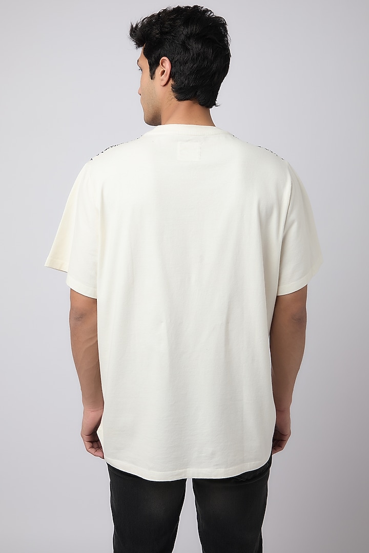 Beige Organic Cotton T-shirt by Aroka men at Pernia's Pop Up Shop