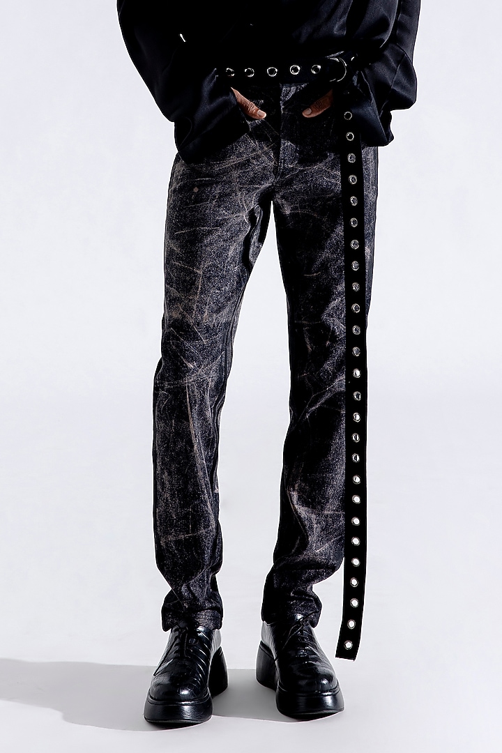 Slate Denim High-Waisted Jeans by Aroka men at Pernia's Pop Up