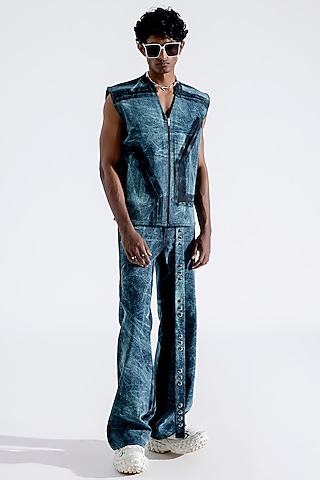 Blue Denim Belt by Aroka men