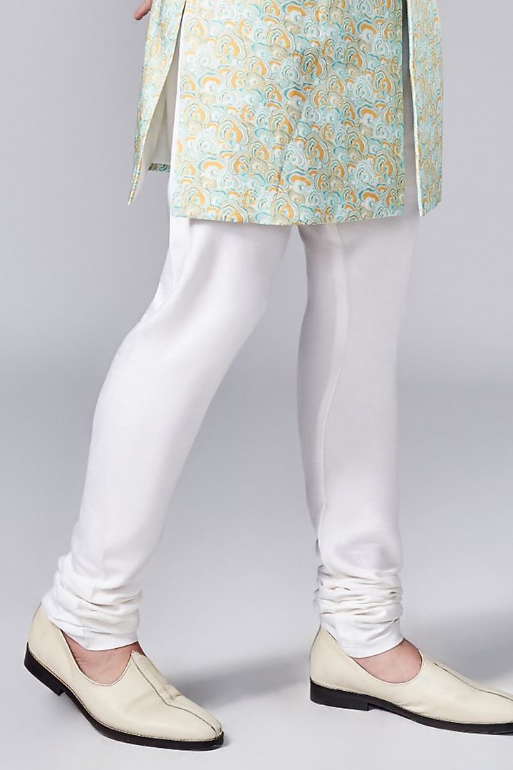 Multi-Colored Silk Printed Wedding Sherwani Set by Arjuun Kilachand at Pernia's Pop Up Shop