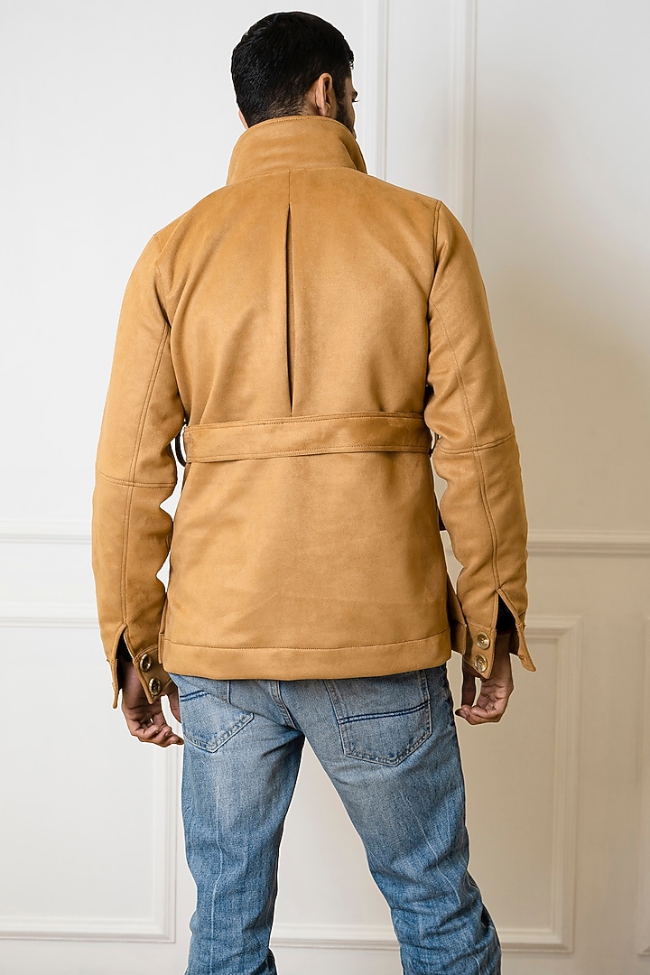 Camel-Colored Suede Jacket by Armen & Co at Pernia's Pop Up Shop