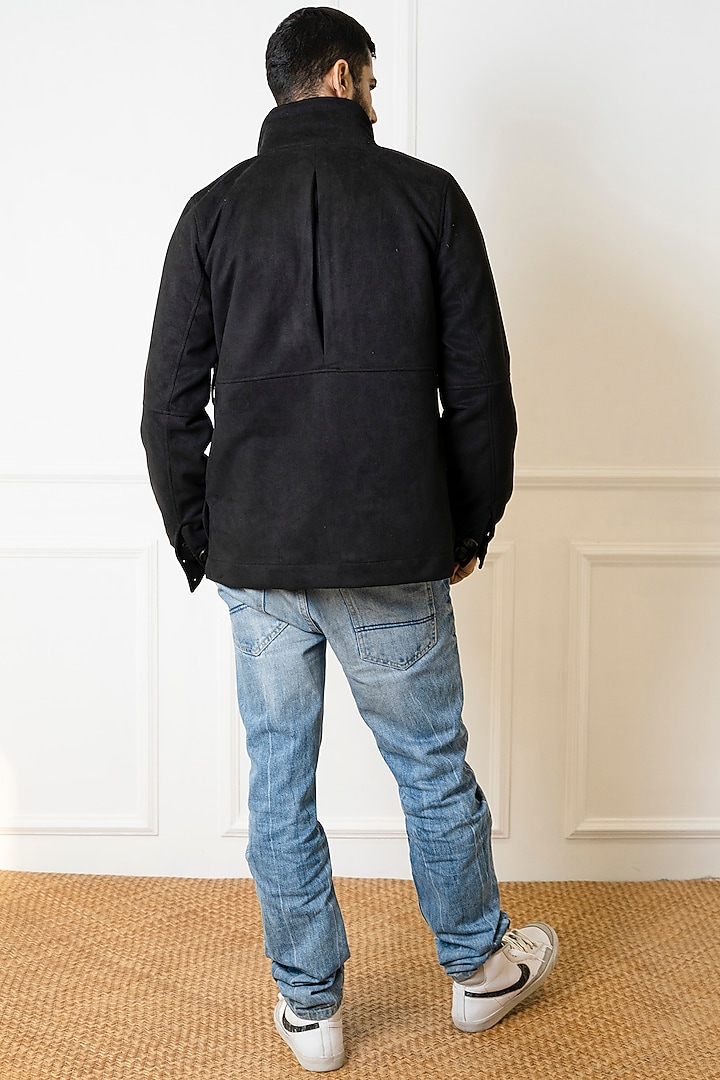 Black Suede Jacket by Armen & Co at Pernia's Pop Up Shop