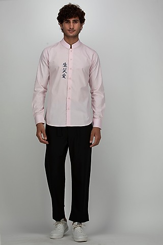Light Pink Cotton Shirt by Armen & Co