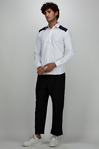 White Cotton Shirt by Armen & Co