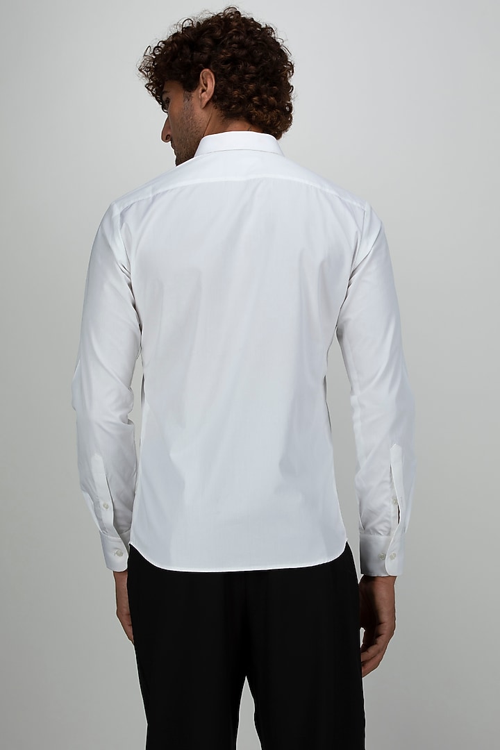 White Cotton Summer Shirt by Armen & Co at Pernia's Pop Up Shop