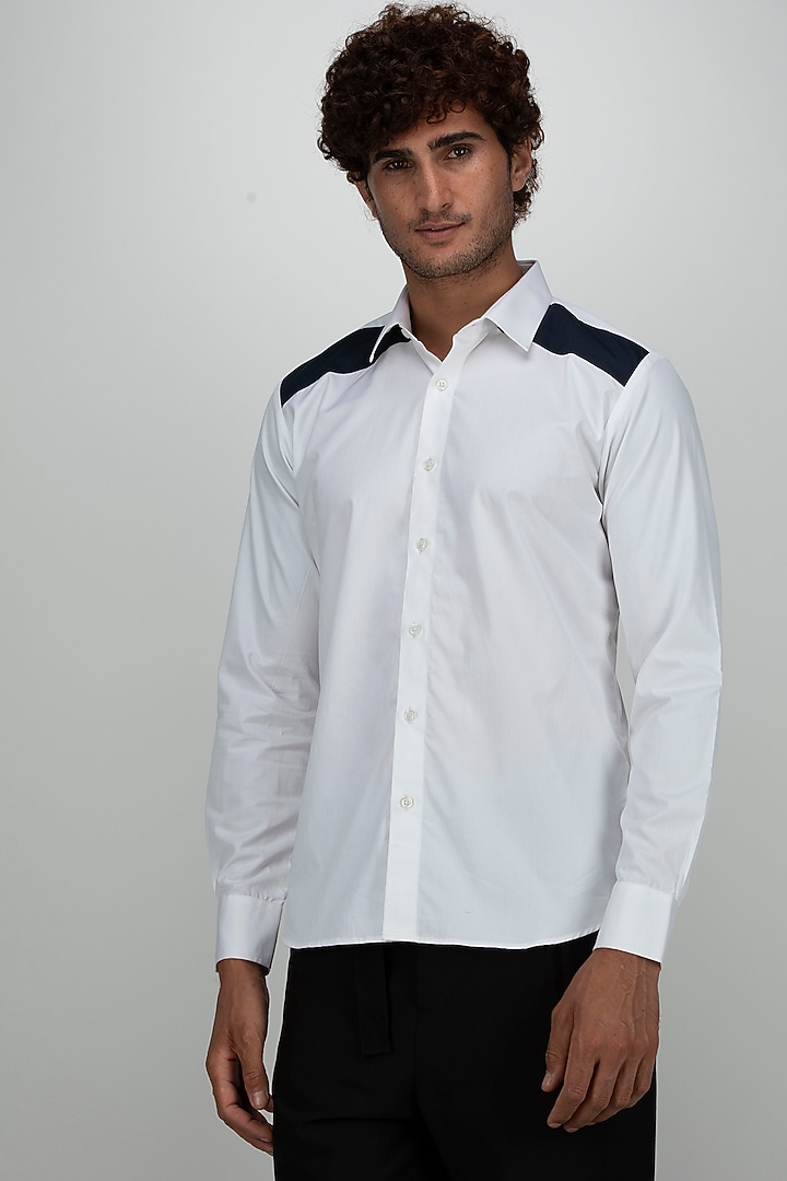 White Cotton Summer Shirt by Armen & Co at Pernia's Pop Up Shop