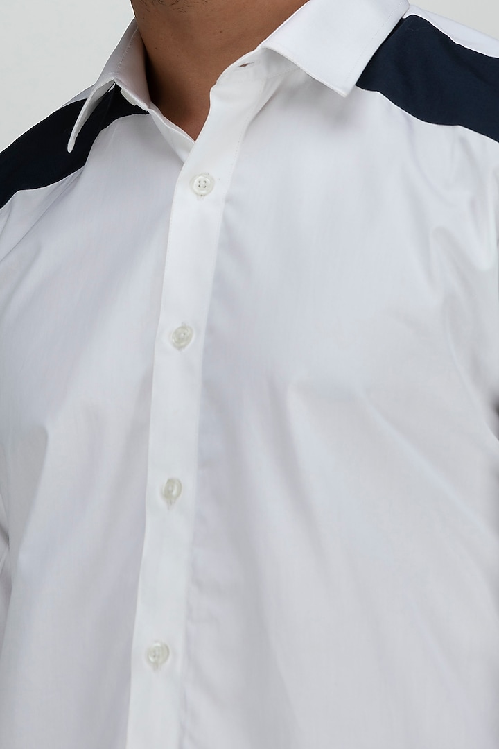 White Cotton Summer Shirt by Armen & Co at Pernia's Pop Up Shop