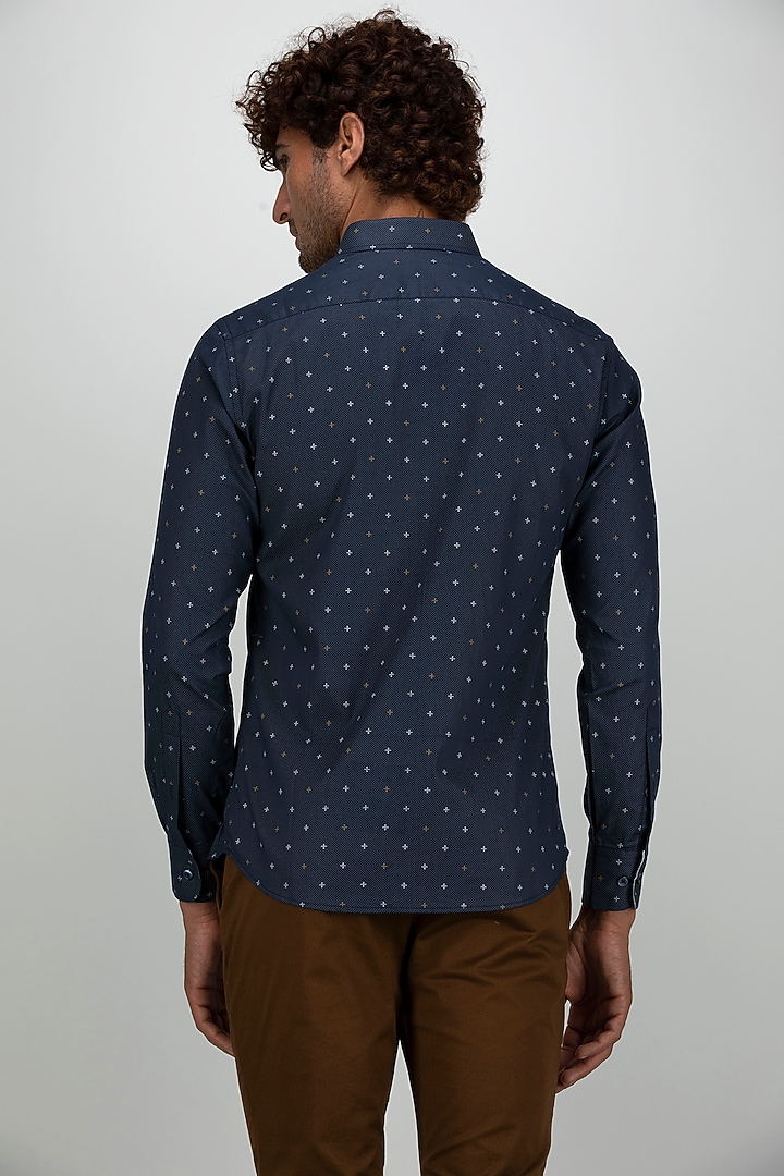Blue Cotton Summer Shirt by Armen & Co at Pernia's Pop Up Shop