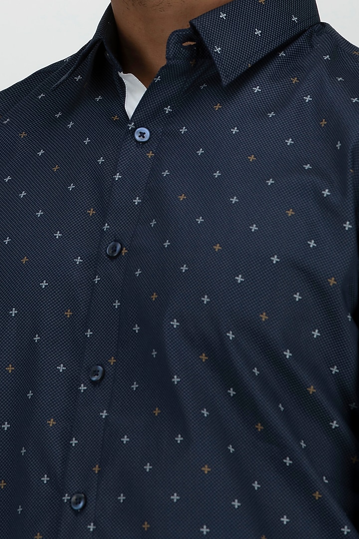Blue Cotton Summer Shirt by Armen & Co at Pernia's Pop Up Shop
