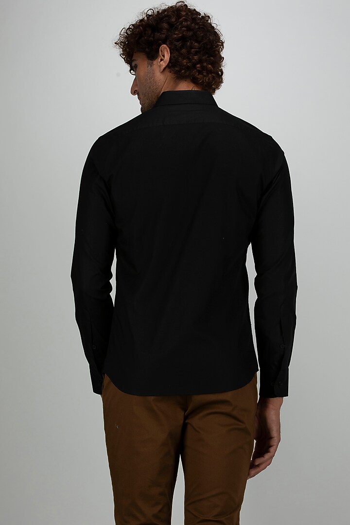 Black Cotton Summer Shirt by Armen & Co at Pernia's Pop Up Shop