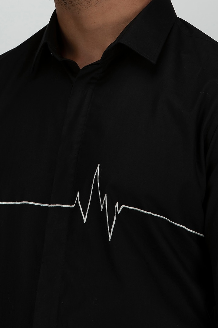 Black Cotton Summer Shirt by Armen & Co at Pernia's Pop Up Shop