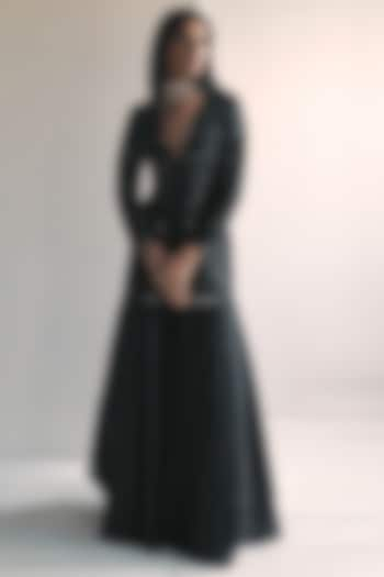 Black Organza Sharara Set by Arpita Mehta at Pernia's Pop Up Shop