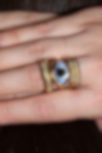 Gold Plated (Water Resistance Premium Plating) Evil Eye Ring by Arvino at Pernia's Pop Up Shop