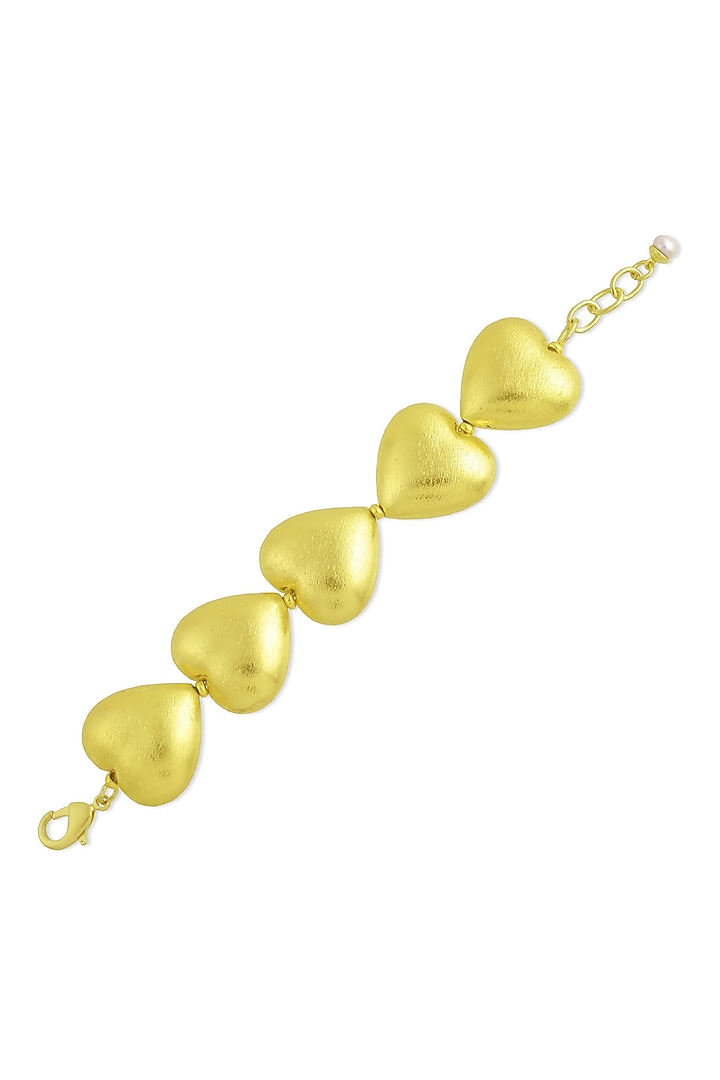 Gold Plated (Water Resistance Premium Plating) Chunky Heart Bracelet by Arvino at Pernia's Pop Up Shop