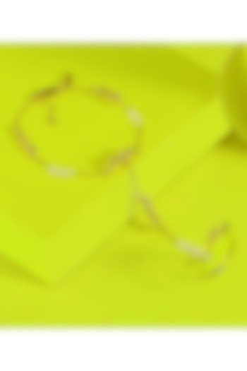 Gold Finish Baroque Pearl Pellet Hand Harness by Arvino at Pernia's Pop Up Shop