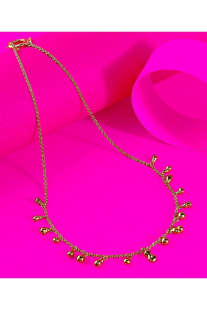 Gold Finish Dangling Choker Necklace by Arvino at Pernia's Pop Up Shop