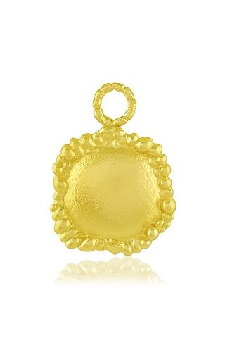Gold Finish Granulated Signature Charm by ARVINO
