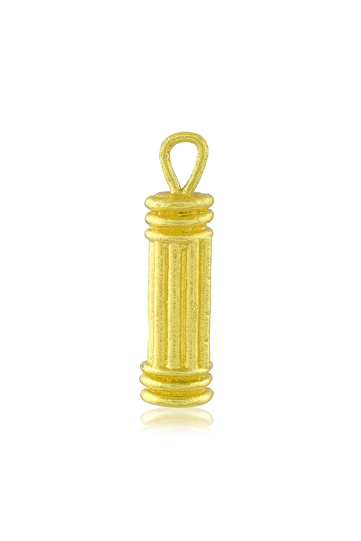Gold Finish Tiny Pillar Charm by ARVINO at Pernia's Pop Up Shop
