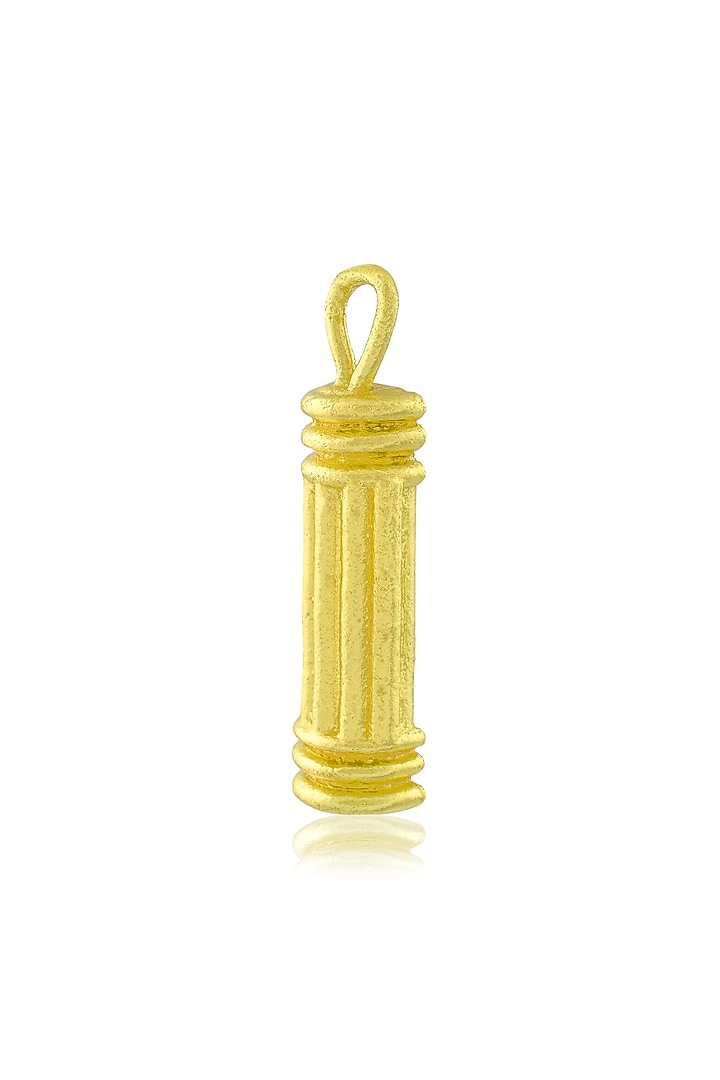Gold Finish Tiny Pillar Charm by ARVINO at Pernia's Pop Up Shop