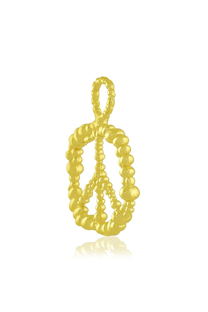Gold Finish Granulated Peace Charm by ARVINO at Pernia's Pop Up Shop