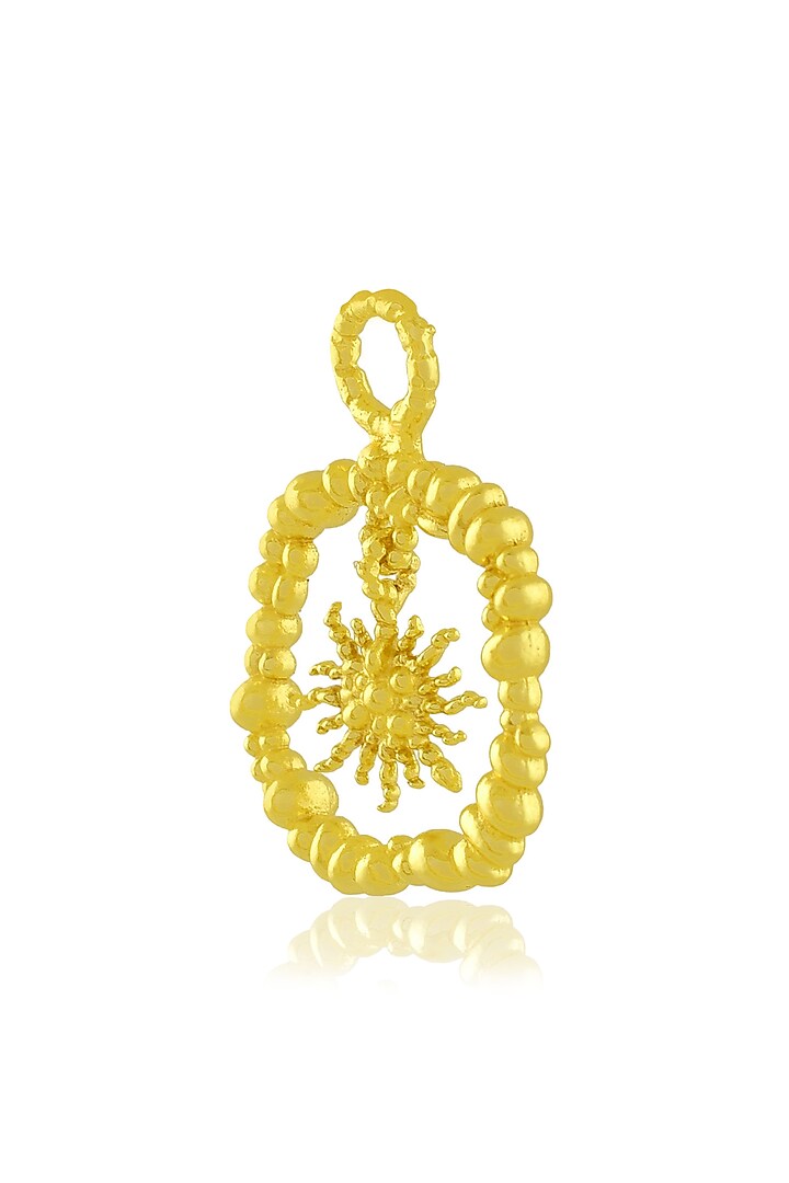 Gold Finish Granulated Sunburst Charm by ARVINO at Pernia's Pop Up Shop
