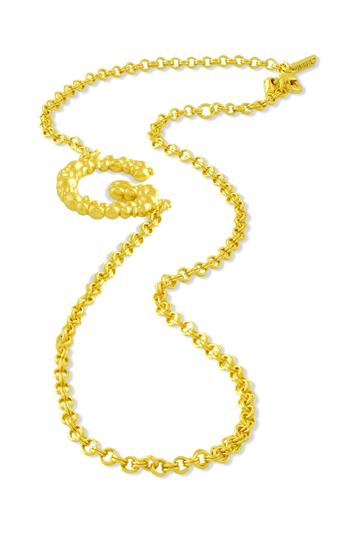 Gold Finish G Initial Own Necklace by ARVINO at Pernia's Pop Up Shop